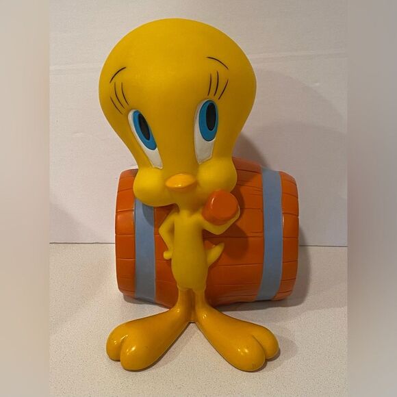 Tweety Bird Barrel Piggy Bank (1997) - Picture 1 of 7